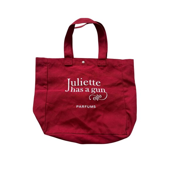JULIETTE HAS A GN Iconic Red Canvas Tote Bag NEW NWOT - Picture 7 of 7